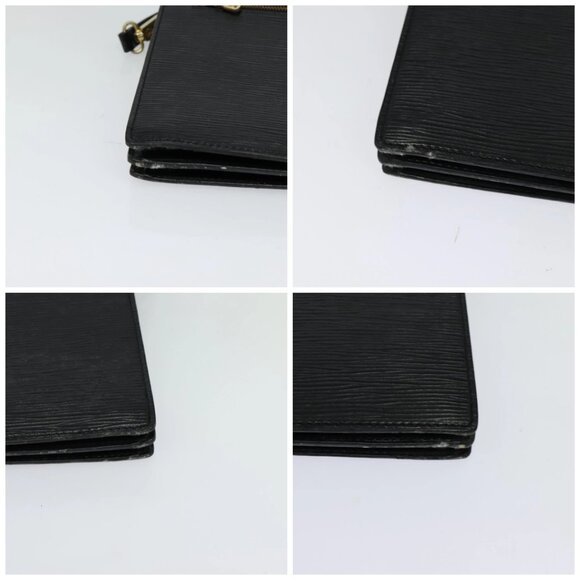 LOUIS VUITTON Epi Angian Shoulder Bag 2way Black M52112 LV Auth 129831 - Picture 14 of 16